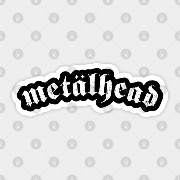 Metalhead Distressed Sticker by teecloud